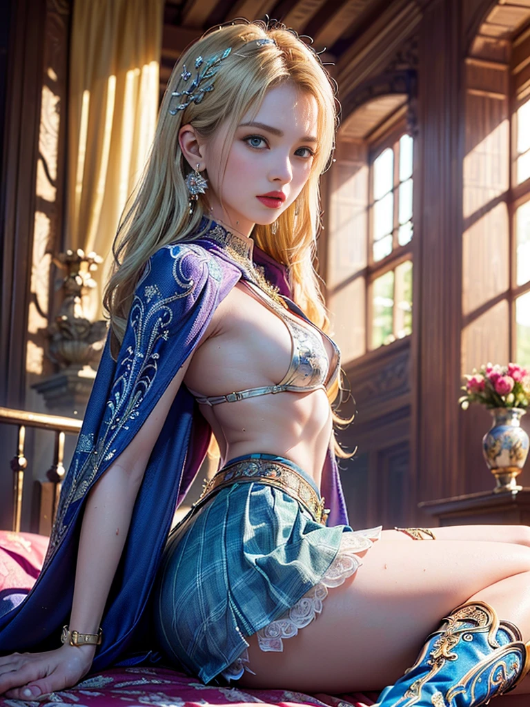 (((masterpiece, best quality))), (((high quality))), (((high resolution illustration))), (((hyper detail))),NSFW, (((Wordsworth's Sharon))),(((Very beautiful long blonde hair))), (((Very beautiful face))), ((((Detailed face)))),(((very beautiful blue eyes))),(((Realistic Skin))),(((her face is flushed))),(((slim body))),(((slim thighs))),(((small breasts))),(((very beautiful slender legs))),(((platinum armor with extremely detailed and intricate decoration))),(((A skirt with extremely detailed and intricate decoration))),(((Boots with extremely detailed and intricate decoration))),(((A cloak with very detailed and intricate decoration))),(((beautiful earrings))),(((beautiful hair ornaments))),(((at the very beautiful bed))),(((wet her skin))),(((1girl))),(((saliva))),(((very angry))),((cowgirl position))),(((back shot))),(((from behind)))