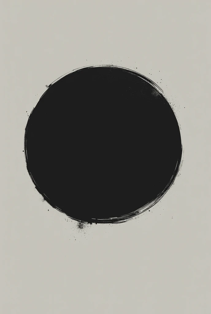 An artist circle logo minimalist, black and white 
