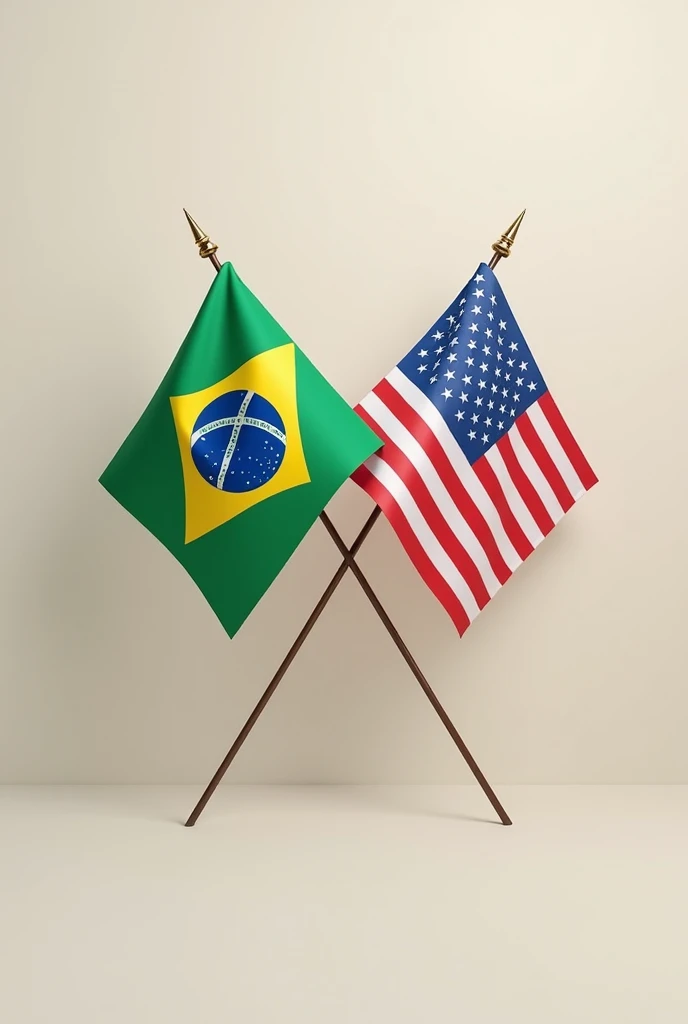  I would like the Brazilian flag written order and progress and the flag of the United States holding hands, leaving a space underneath to write a text. 