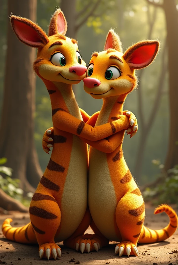 Kaa hugs balu