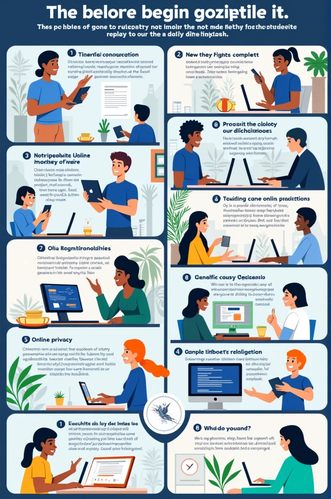 poster about the rules of netiquette in our daily lives