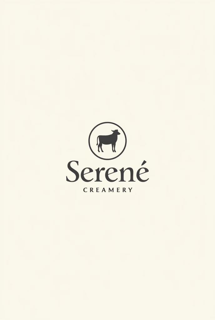 a logo of a dairy industry named " serene creamry " formal