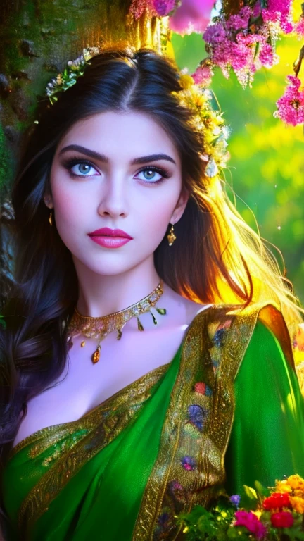 A girl in a garden,half:illustration,beautiful detailed eyes,beautiful detailed lips,Extremely detailed eyes and face,long eyeslashes,High Resolutions,ultra detailed,fotorrealist,vivid colors,bokeh,Portraits,warm tones,soft lighting, (The best quality,4k,8k,High Resolutions,masterpiece:1.2),ultra detailed,(realist,fotorrealist,fotorrealist:1.37),classical,Amazing,beautiful detailed eyes,beautiful detailed lips,Extremely detailed eyes and face,long eyeslashes,oil painting style,Canvas texture,old fashioned dress,Golden lighting,Garden landscape,colorful flowers,romantic atmosphere,vintage colors,soft sunlight,serene expression,elegant pose
INFO