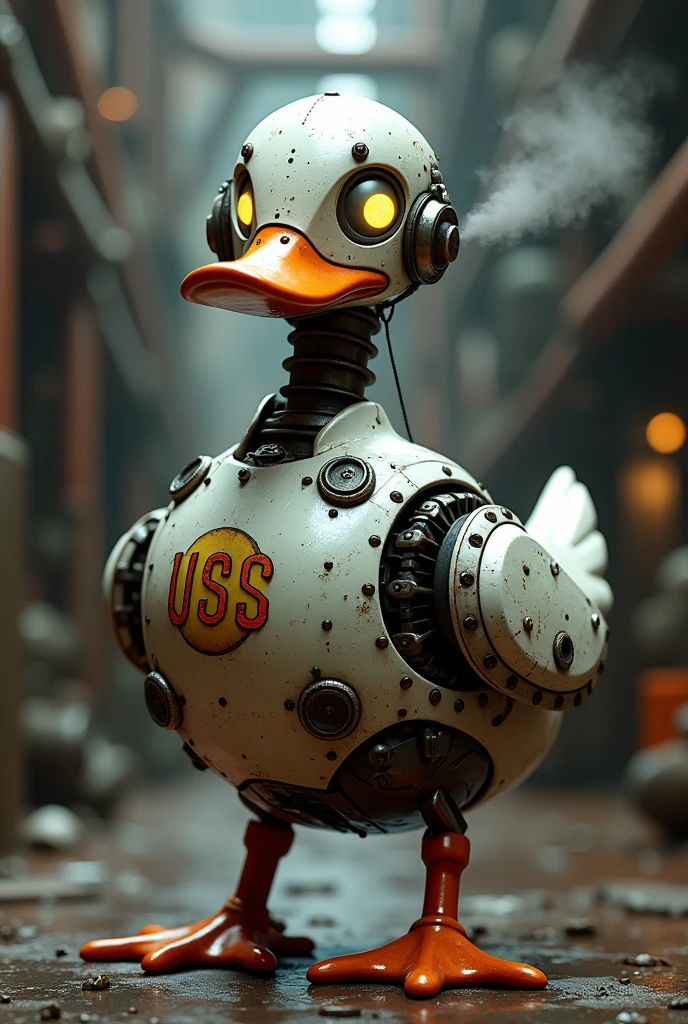 Industrial engineer duck that has the letters USS That is an industrial engineer 