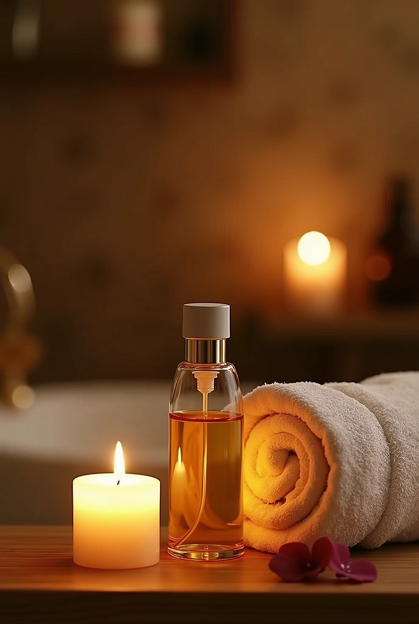 Aromatherapy oil,towel,Beauty Salon,night
