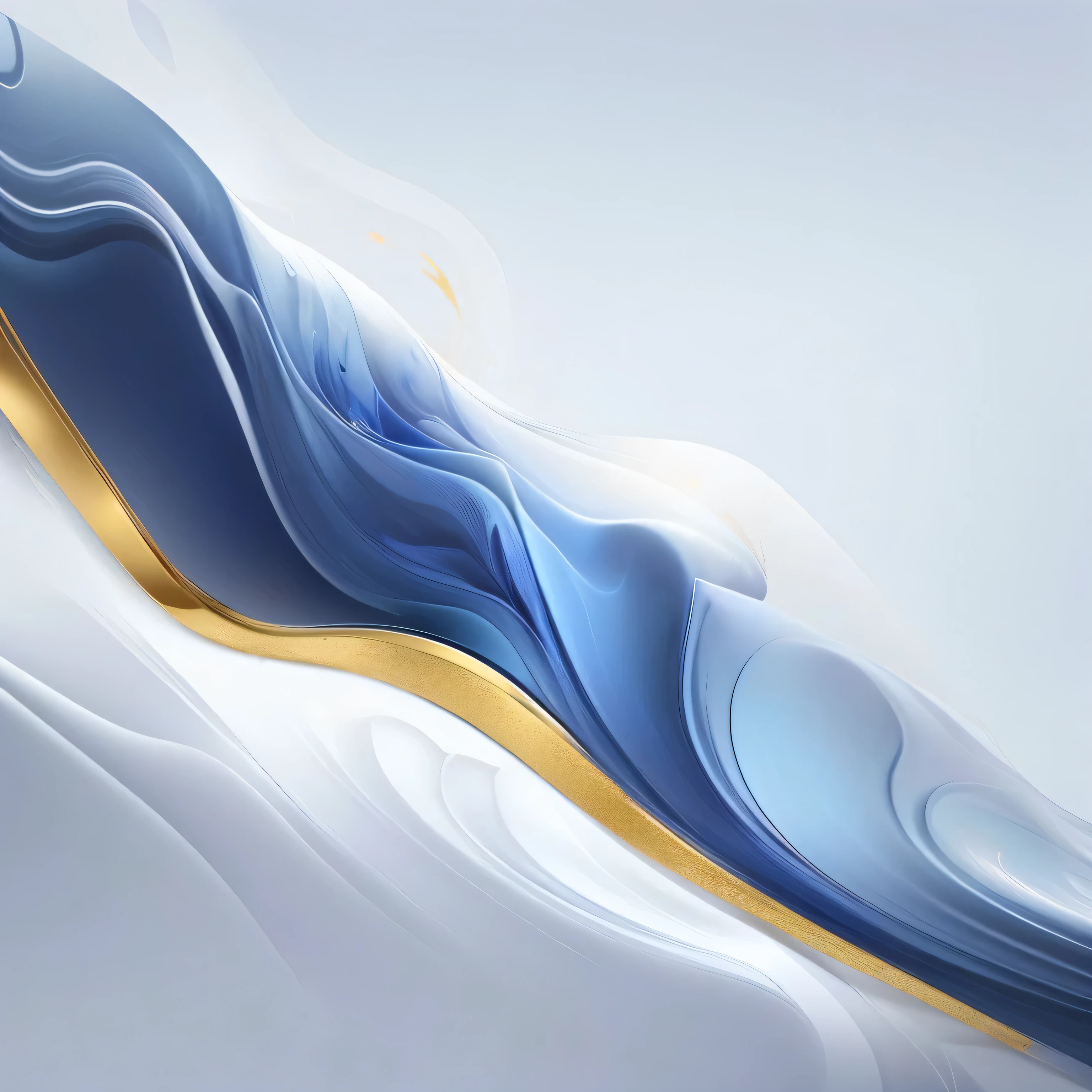Abstract Blue and white waves with gold embellishments on grey background, iPhone 15 Background, Soft organic abstract, Blue、White and Gold, phone wallpaper, Gold and blue, 8k vertical screen wallpaper, 8k vertical screen wallpaper, 4k vertical screen wallpaper, 4k vertical screen wallpaper, glowing veins of white, phone wallpaper, Flowing materials, 8k wallpaper, 8k wallpaper