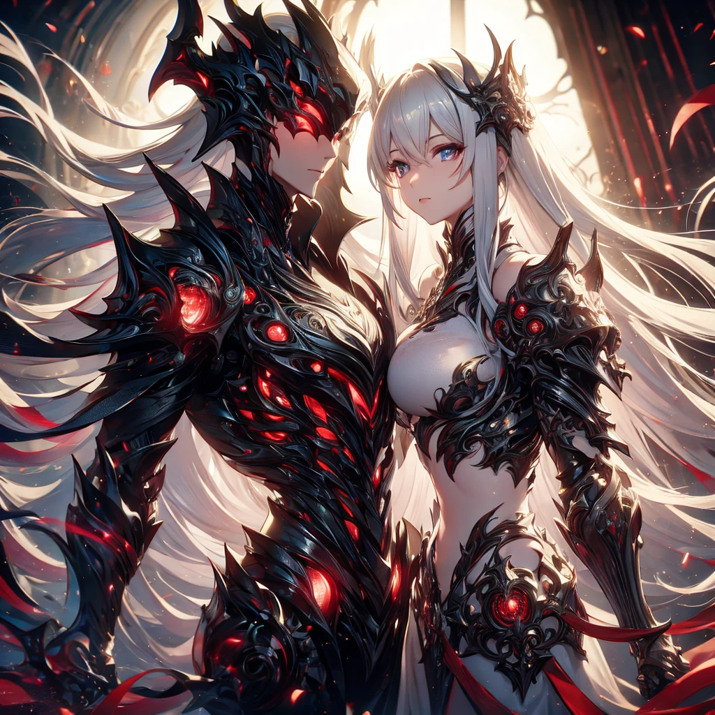 top-quality、8K Masterpiece、超A high resolution、(Photorealsitic:1.3)、Raw photo、女の子1人、silver white hair、glowy skin、1 Cyberpunk Super Beautiful Soldier、((super realistic details))、portlate、globalillumination、Shadow、octan render、8K、ultrasharp、beauty breast、metals、cold color、、highly intricate detail、Realistic light、CGSoation Trends、Beautiful eyes、radiant eyes、Facing the camera、neon details、sexy armor, 