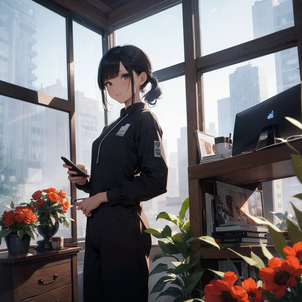 Old Shanghai,Miss,cheongsam,poster,Outlook,flowers, office worker