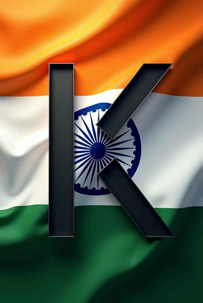 K letter in India flag