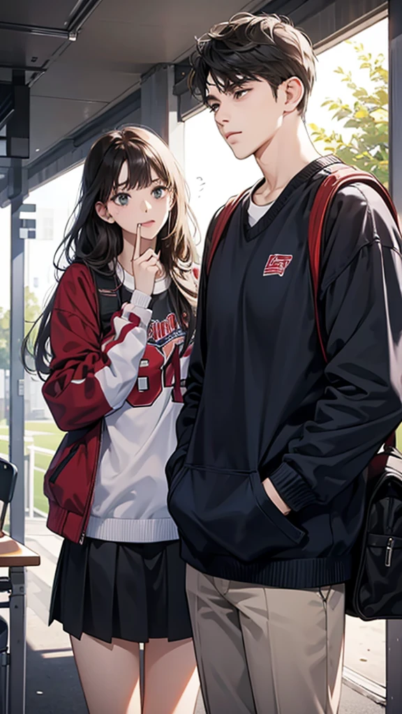 college student couple,shut your mouth, Stationary face