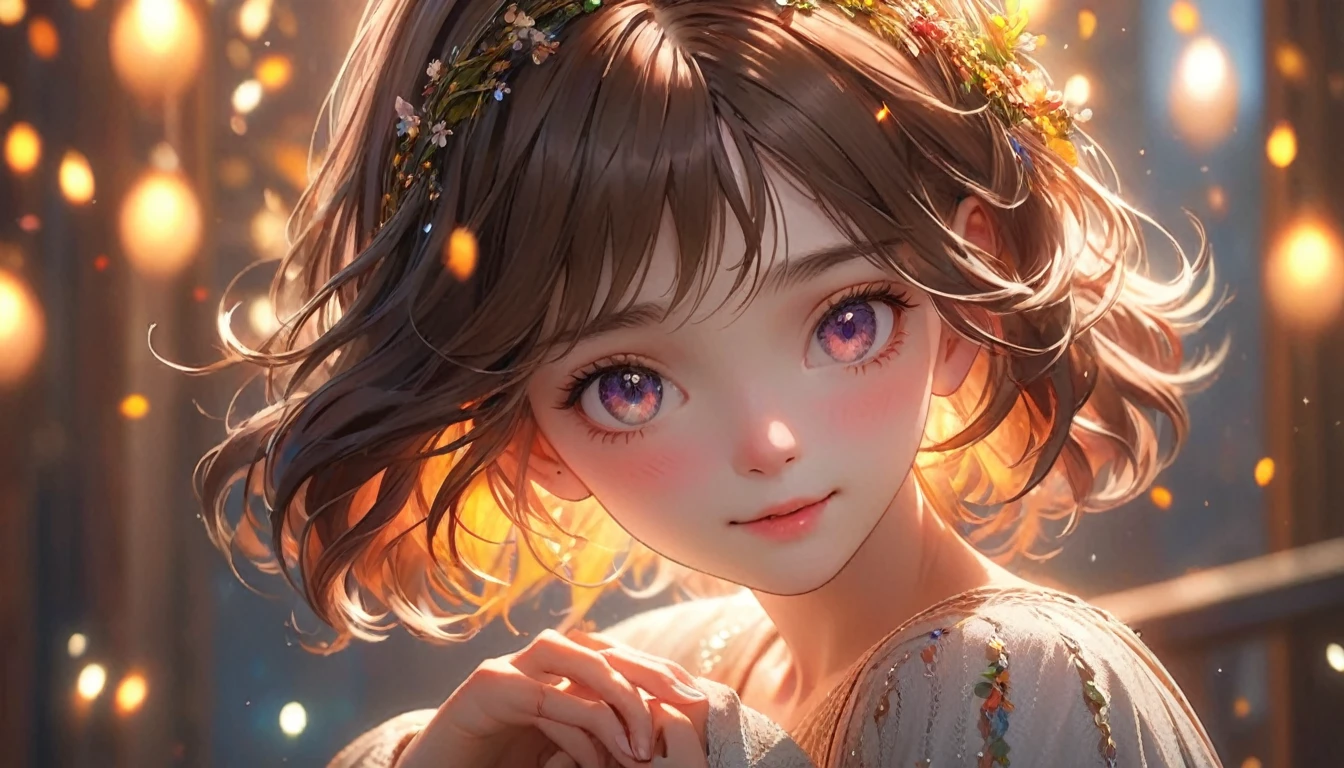 masterpiece, best quality, (colorful), cinematic lighting, extremely detailed CG unity 8k wallpaper, beautiful detailed face, an extremely delicate and beautiful, 1girl, beautiful girl, happy, (cute:1.3),,,,