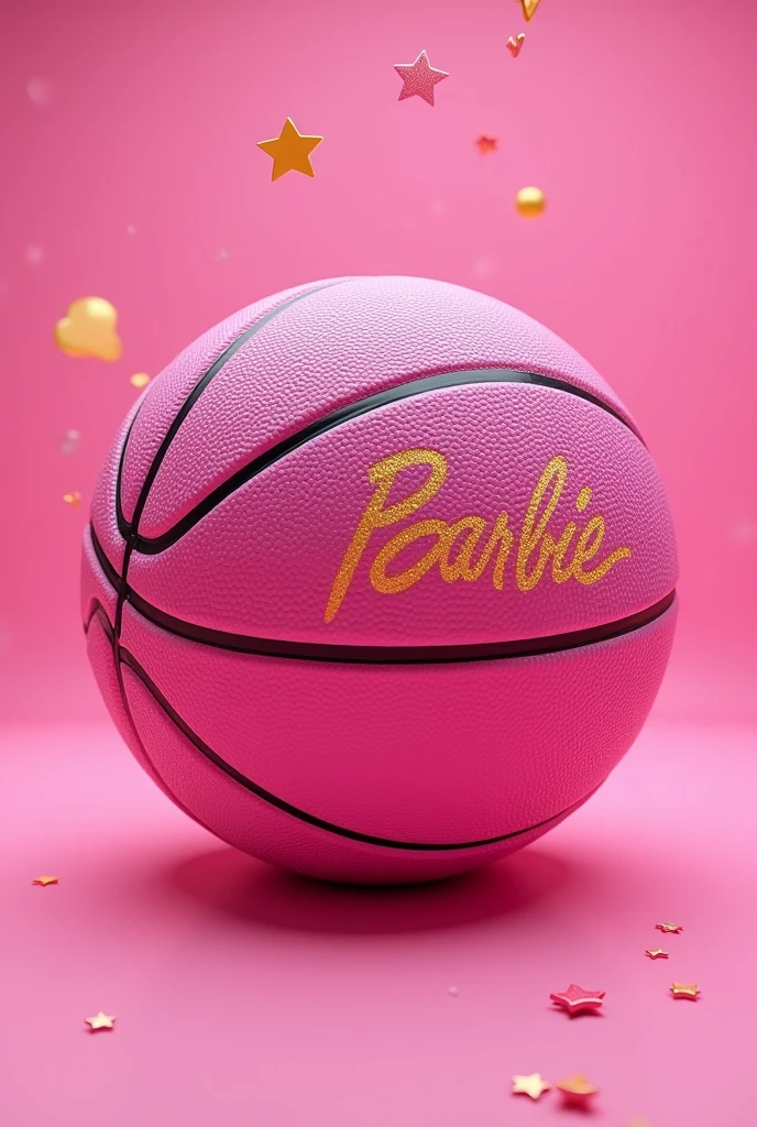 a pink Barbie basketball