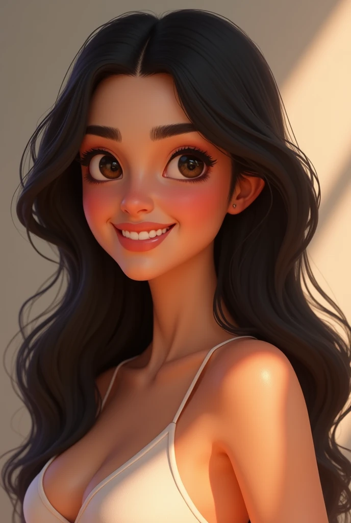 1 Christie Monteiro, latina, 18 years Solo, high resolution, breastsout, blushful, laughter, high resolution, precise, anatomically correcte, Awarded several times, best qualityer, HD Model, High details, ultra HD, Textured skin, blushful, clear green eyes, 3D rendering, OctaneRender 8K, cinematographic,