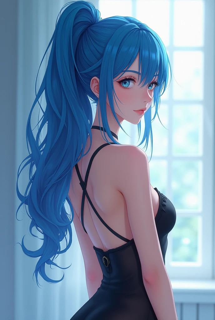 Anime cuca porn blue hair 