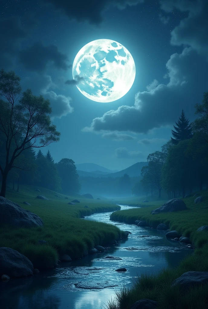 Moonlight, night, nature, peaceful, beautiful, easy