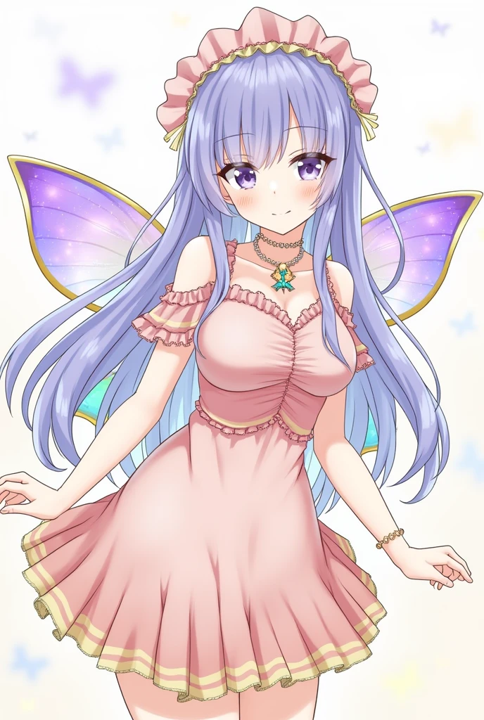 1 Girl ,Fairy, Butterfly wings, beautiful clothes,(high resolution, High Detail, best quality), Medium breasts