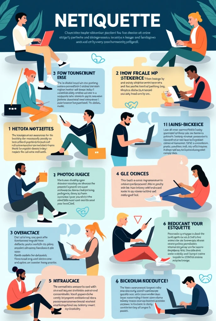 poster about rules of netiquette in our daily lives not infographics

