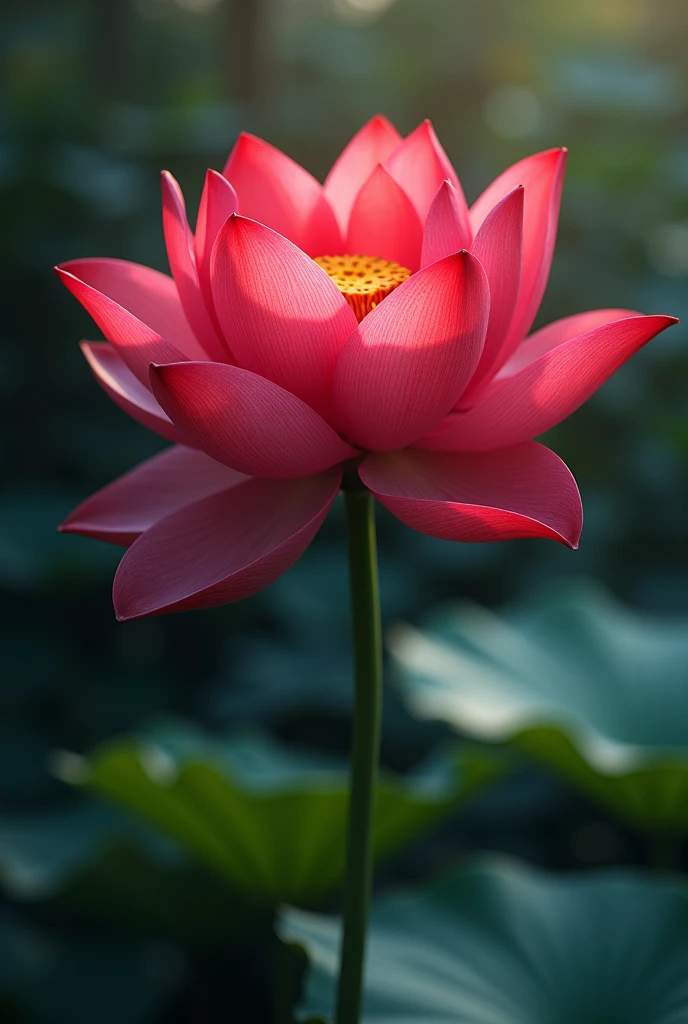 Wonderful red lotus flower