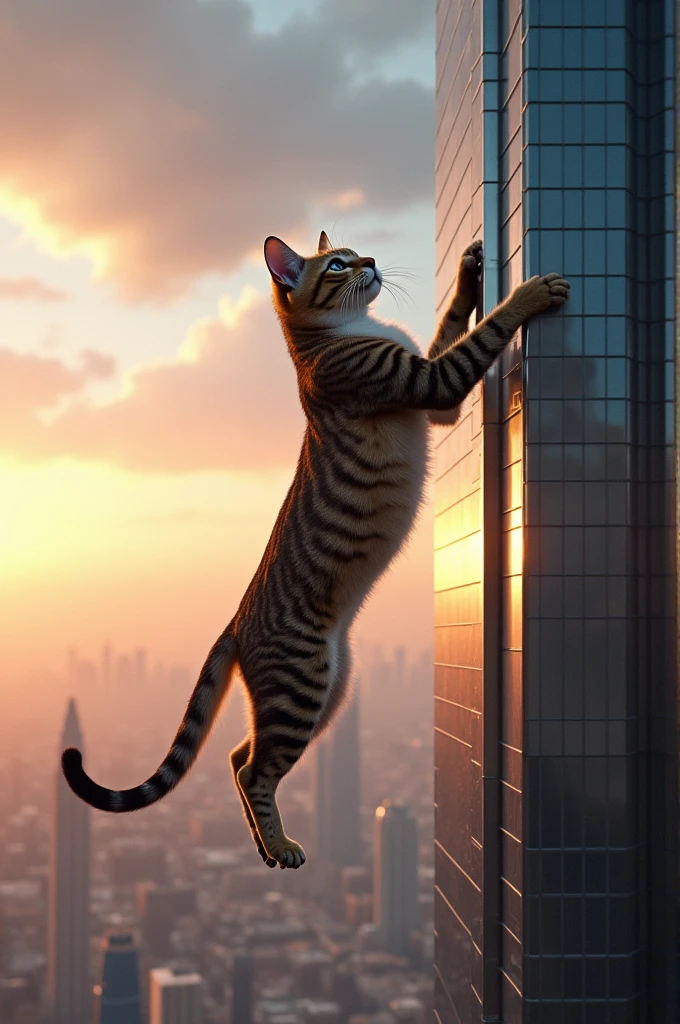 Cat jump on the Burj Khalifa
