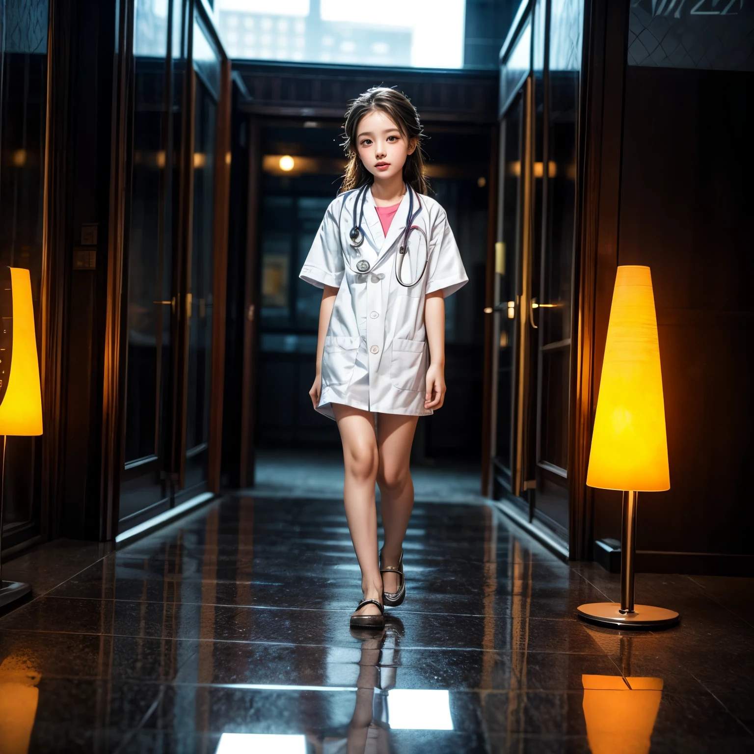 SFW, ExtremelyDetailed (((Medical Kids group in Kidzania))), perfect face, Reflective Eyes, Detailed(Delicate Clothing textures), Corrected Leg to Foot Line, ((Specular Reflection:1.32)), TopQuality 8K Ultra-detailed masterpiece (ProfessionalPhoto:1.37)(Acutance:0.8),(Luminism)