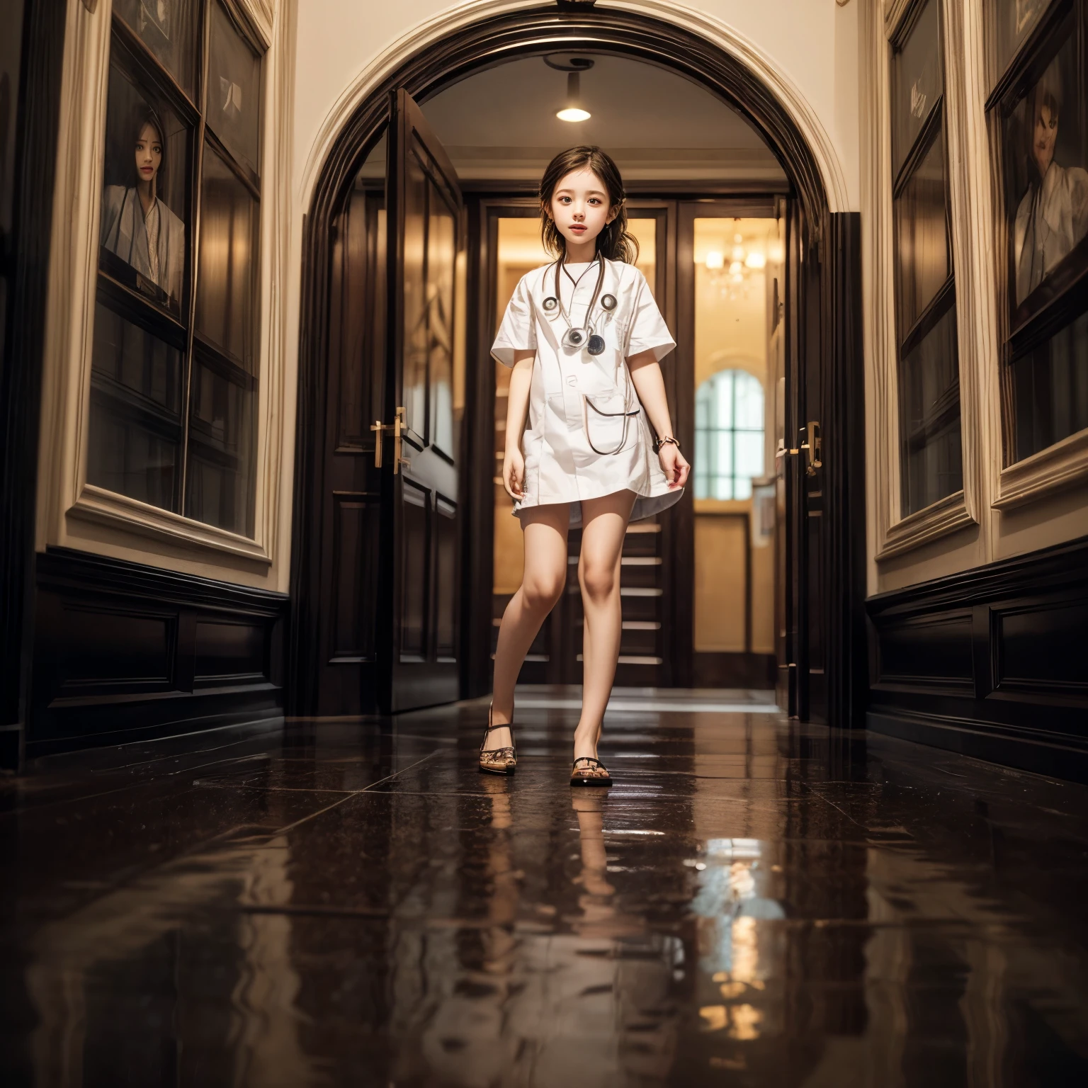 SFW,  ExtremelyDetailed (((Medical Kids group in Kidzania))), perfect face, Reflective Eyes, Detailed(Delicate Clothing textures), Corrected Leg to Foot Line, ((Specular Reflection:1.32)), TopQuality 8K Ultra-detailed masterpiece (ProfessionalPhoto:1.37)(Acutance:0.8),(Luminism)