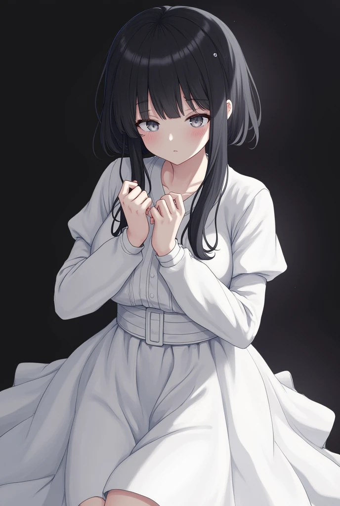 Hypnosis、Hollow Eyes、Revealing clothes、White、Black Hair、Beauty、skirt、aldult