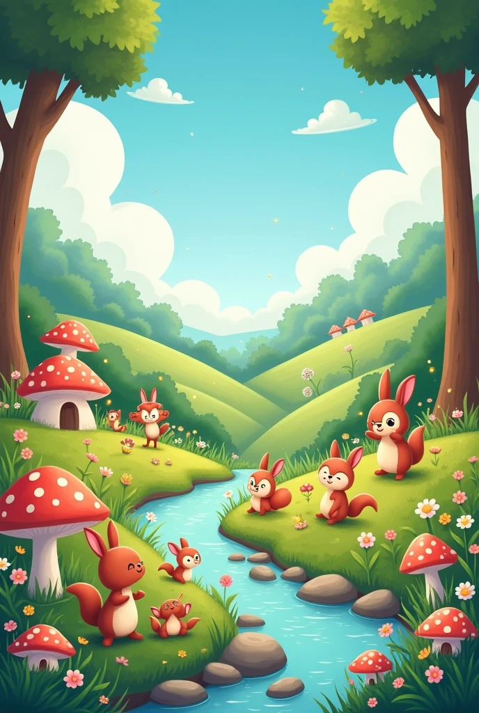 Make a beautiful scenery cute