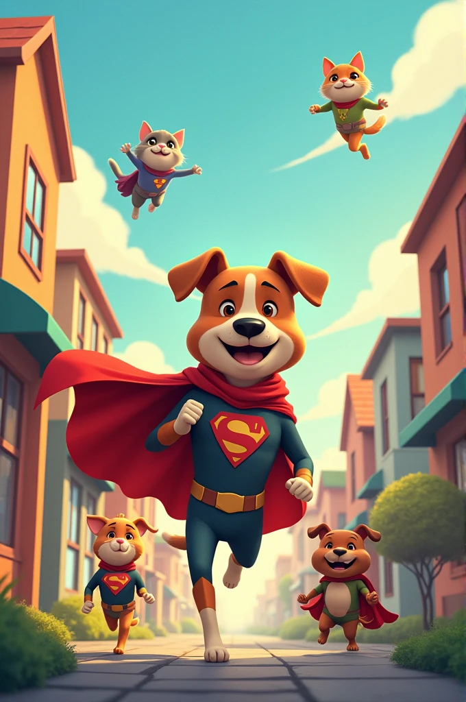 Superhero Pets: Ordinary pets discover they have superpowers and work together to save their town from various challenges, teaching kids about bravery and helping others.