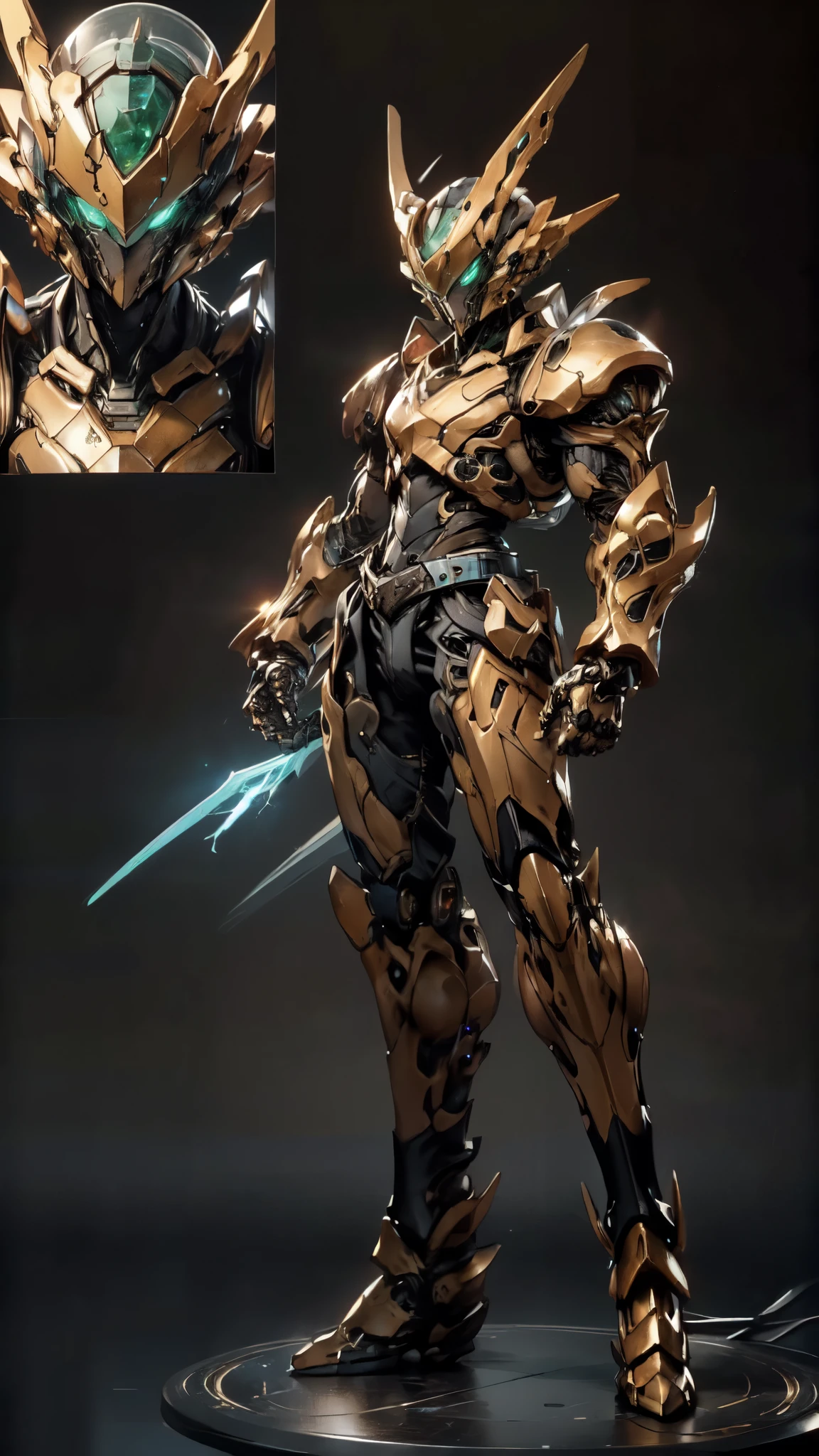 (masterpiece:1.5, best quality:1.5, extremely delicate:1.5), a man wearing a full-face helmet, a fantasy-style biotech armored combat suit, green eyes, (a composite layered chest armor), fully enclosed shoulder guards, matching arm and leg guards, belt of Neon circuit, (the color scheme is primarily blue with red and black accents), the design balances heavy with agility, a high-tech bio-mecha armor, (Armor Concept Inspired by neon Cyberpunk, stand on the top of a skyscraper in a futuristic sci-fi city), this character embodies a finely crafted fantasy-surreal style armored hero in anime style, exquisite and mature manga art style, (element, plasma, energy, the armor glows), ((male:1.5)), metallic, high definition, highres, ultra-detailed, ultra-fine painting, professional, perfect body proportions, golden ratio, anatomically correct, symmetrical face, extremely detailed eyes and face, high quality eyes, creativity, RAW photo, UHD, 32k, Natural light, cinematic lighting, masterpiece-anatomy-perfect
