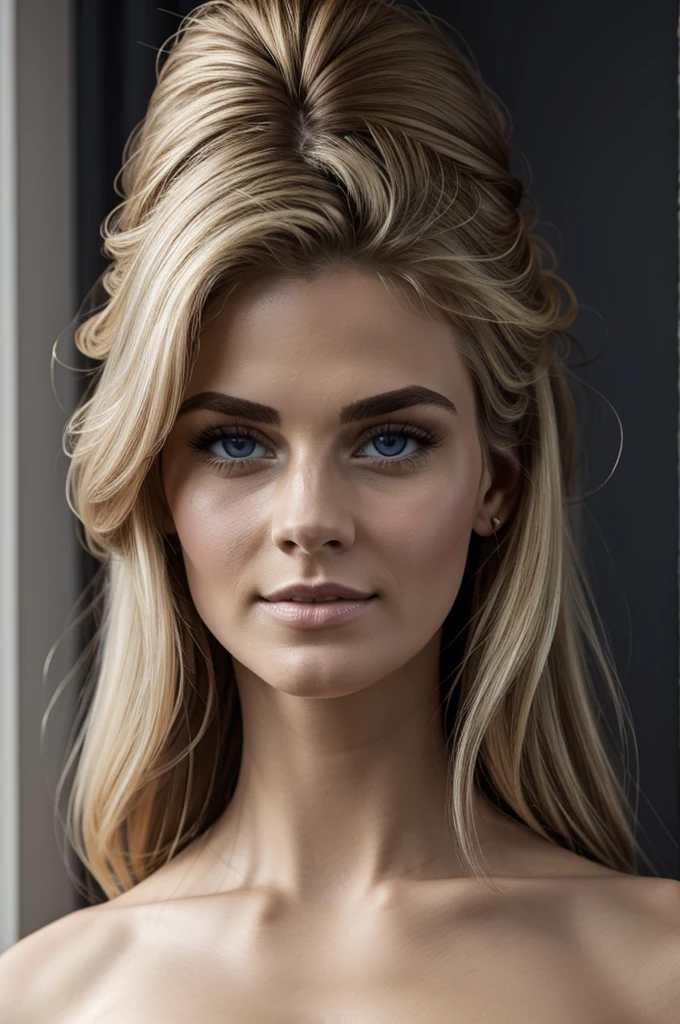 ((Best Quality, 8k, masterpiece: 1.3)), Rapunzel, Whole body, clear focus: 1.2, Exceptional beauty: 1.4, slim abs: 1.2, ((blonde, big: 1.2)), transparent t-shirt, Very detailed face and skin texture., detailed eyes, double eyelids, Elegant purple skirt with decorations,