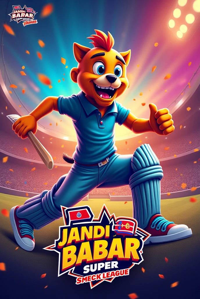 Describe a Poster of Jandi Babar Super League nick name is JBSL SEASON 1st Organised by Toseef Nayyar and Arshad