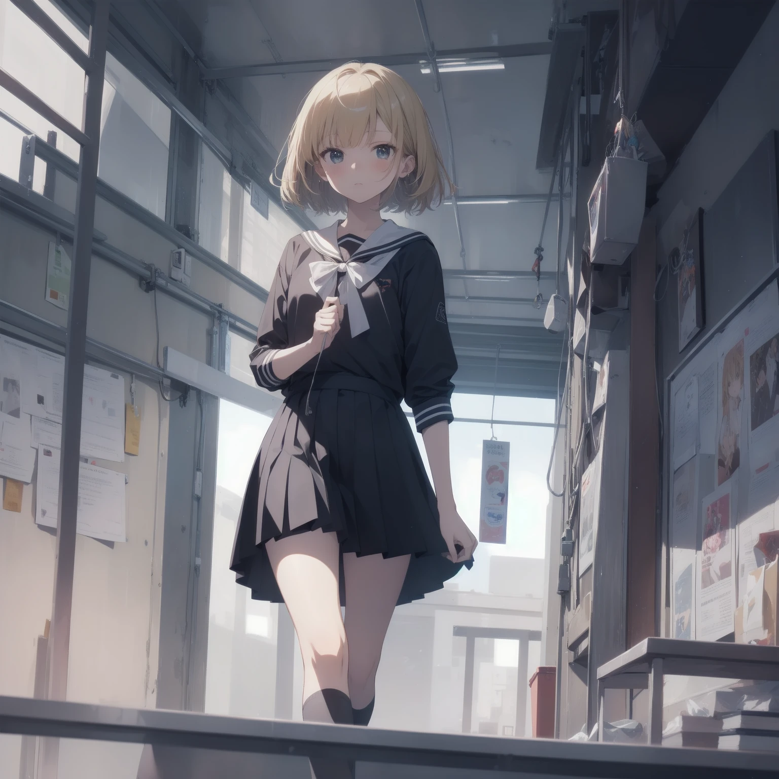 ultra-absurdres-Top quality by artist God, ultra-detailed, high resolution, anime moe artstyle, best anime 8k konachan wallpaper, pixiv contest winner, pool:2810, perfect anatomy,break, 1girl, (Please draw a girl walking sleepily to school alone. )break,(Solo,little female, 13-year-old:1.3),Full limbs, complete fingers,a junior high school student, (very short hair), short cut, flat chest, , small butt, small black eyes, beautiful detailed eyes, well-proportioned iris and pupils, expressive eyes, highres detailed hair, soft expression, salor school_uniform, sailor collar, serahuku, bow, pleated skirt,(Detailed Lighting), (Detailed background), in the School commute route. break,super detailed skin, Best cinematic lighting powered by famous artist, 8k,beauty illustration,photoshop_(medium),very aesthetic,break,((artist:ishikei )), artist:clamp ,artist:carnelian ,artist:kantoku ,
