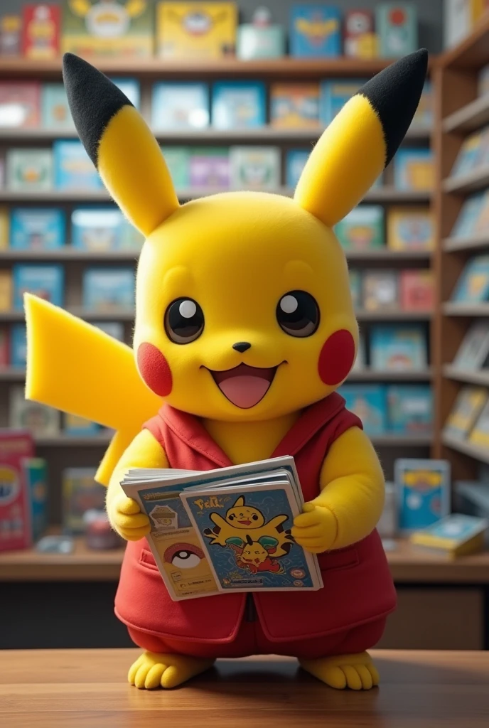 Pikachu is a card shop clerk