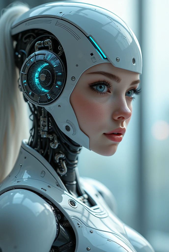 girl,nude,Humans using AI, Robot, near future, ((Best Quality)), ((masutepiece)), (Detailed),