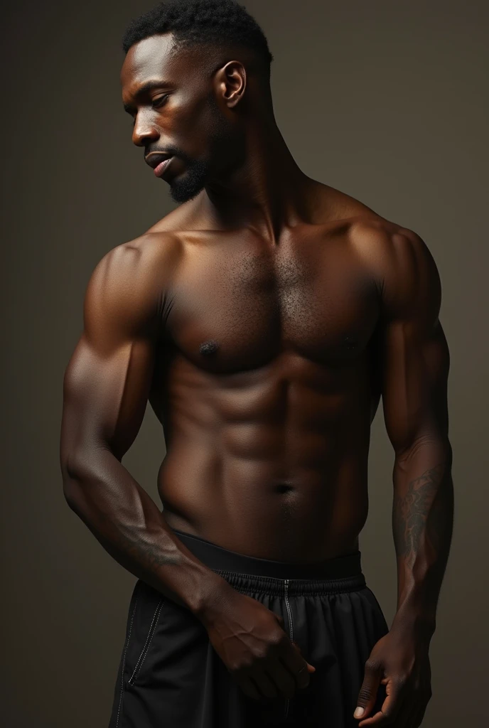 the penis of an African man in erection