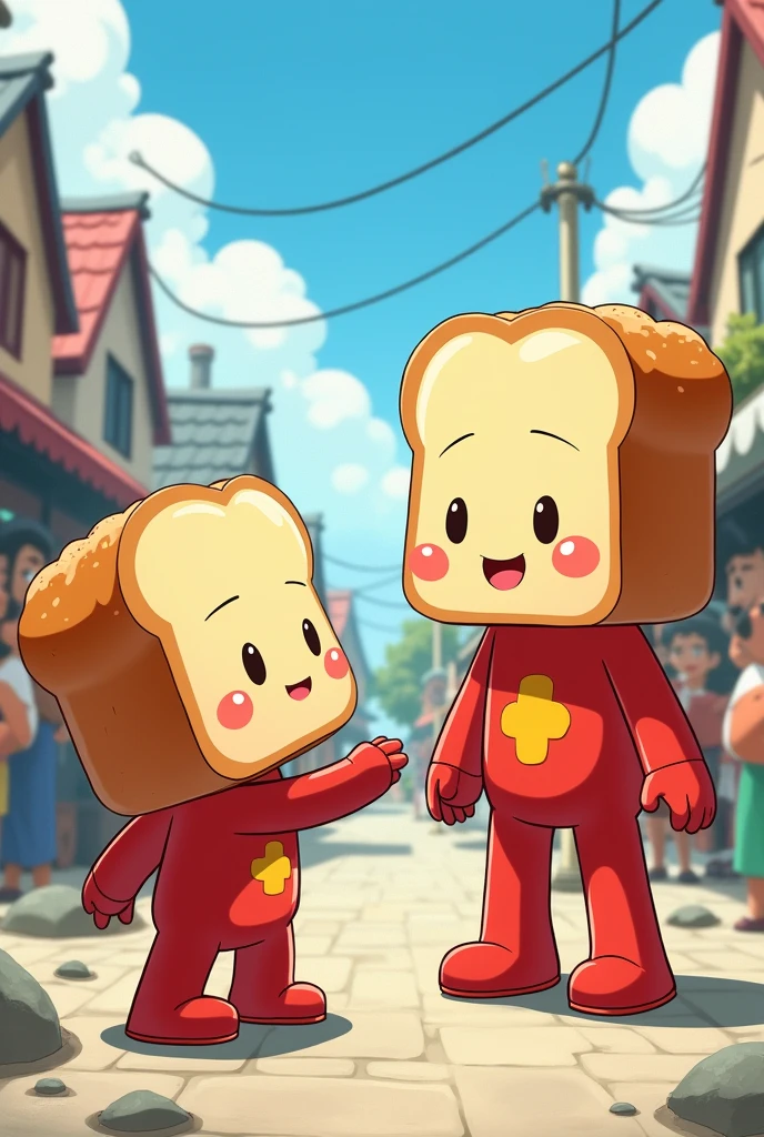 Anpanman is surprised by the fake Anpanman
