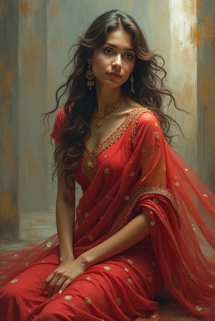 4k ultra realistic high quality 3d model of gorgeous beautiful Indian girl (Punjabi mix himachali) sitting on couch in the center of the professional fashion photoshoot in the professional studio with white background sheet, She looked stunning in her tight salwar and kameez suit that perfectly accentuated her curves, and a pair of thigh-high black patent leather boots that added an edge to her style. Her wedding necklace glinted in the sunlight, and the red bangles on her wrists clinked softly as they moved. Her silky straight long hairs are untied. With aesthetic studio lights and shadows. photoreal image. Boss girl attitude. Husband on leash licking her boots cleaning them. Photorealistic. Detailed and attractive. Femdom domina. Her foot worshiping