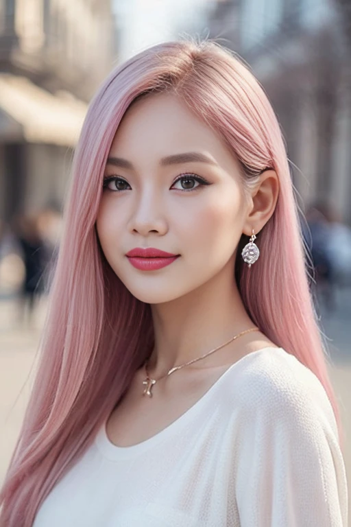 1 girl, Korean model, extremely beautiful, perfect body. Photo taken with Canon EOS R5 85mm f/11 Camera, ((sharp)) mode of people and surrounding scenery. Image quality ((8K)), ((lifelike)), ((masterpiece)), ((sharp and highest contrast)), ((great depth of field)), ((light stereolithography)). ((Pink hair)), long and smooth, the wind blows it beautifully under the bright sunlight. Beautiful face, perfect and sexy, holy, perfectly balanced, ((beautiful in every detail)), ((shiny)), ((high-end cosmetic makeup)), ((shiny bright, radiant)). Bright smile, pure white teeth and details. Seductive glossy red lips, ((brilliant glossy red lipstick)). The eyes are brown, glossy, seductive, ((sharp makeup)), realistic, ((wet eyes)) and detailed. Pink eyeshadow, long eyelashes, blush, high-end cosmetics. Two delicate eyelids, perfectly beautiful and detailed, black eyelashes. Eyebrows are curved, sparse, sharp and detailed. High and detailed nose. Cheeks are prominent and detailed. ((Ivory white, bright white skin)), detailed pores, ((shiny skin)), smooth, rosy, flawless skin texture. Long, shiny legs. Beautiful, perfect hands, ((no flaws)). ((Light shines directly on the face)), bright sunlight, ((shines light on the front part of the girl's body)), ((girl smiles brightly)).
Panoramic photo, breast exposed, vagina exposed, steamy.