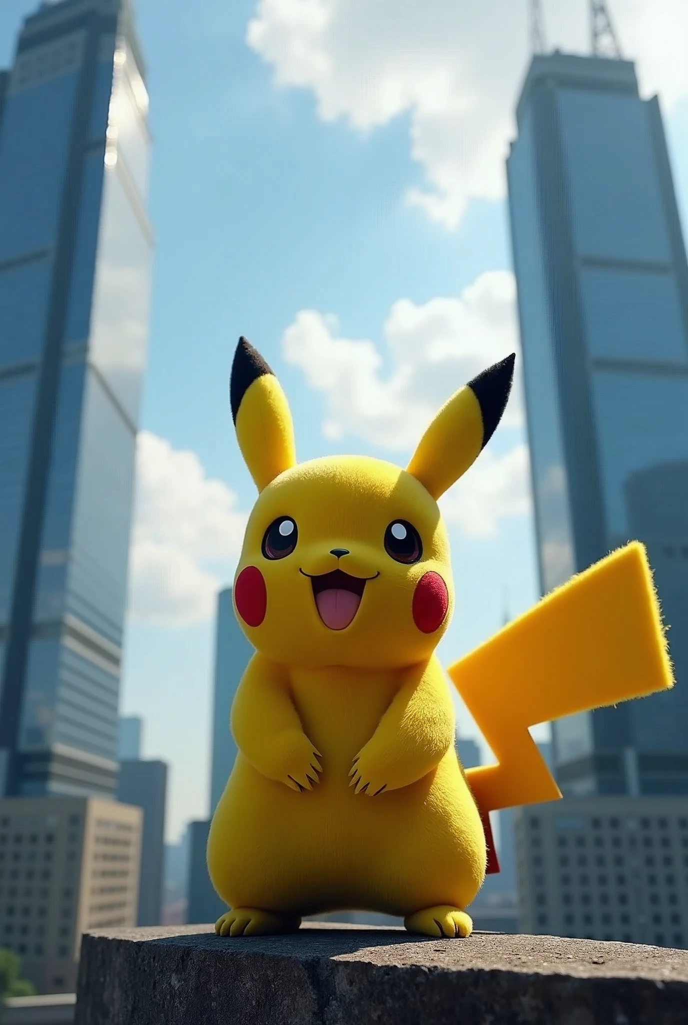 Pikachu in the skyscraper