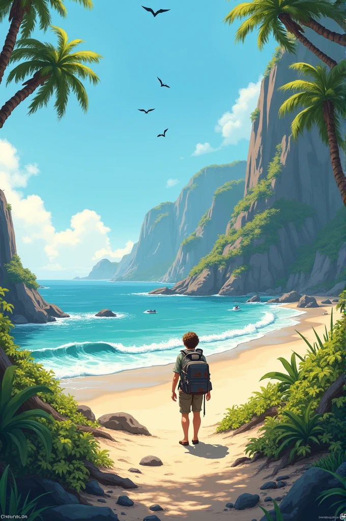 Make a traveller image sea beach
