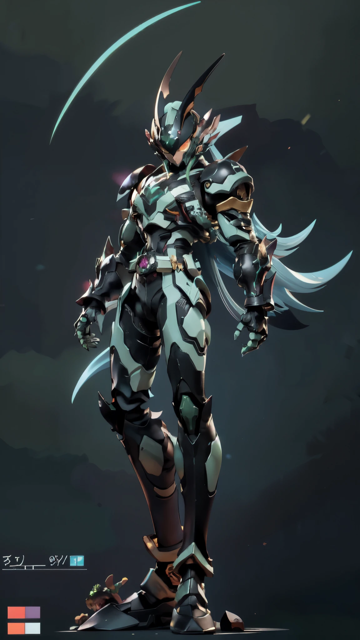 (masterpiece:1.5, best quality:1.5, extremely delicate:1.5, superhero pose:1.5), a man wearing a full-face helmet, a fantasy-style biotech armored combat suit, green eyes, (a composite layered chest armor), fully enclosed shoulder guards, matching arm and leg guards, belt of Neon circuit, (the color scheme is primarily black with green and red accents), the design balances heavy with agility, a high-tech bio-mecha armor, (Armor Concept Inspired by neon Cyberpunk, stand on the top of a skyscraper in a futuristic sci-fi city), this character embodies a finely crafted fantasy-surreal style armored hero in anime style, exquisite and mature manga art style, (element, plasma, energy, the armor glows), ((male:1.5)), metallic, high definition, highres, ultra-detailed, ultra-fine painting, professional, perfect body proportions, golden ratio, anatomically correct, symmetrical face, extremely detailed eyes and face, high quality eyes, creativity, RAW photo, UHD, 32k, Natural light, cinematic lighting, masterpiece-anatomy-perfect