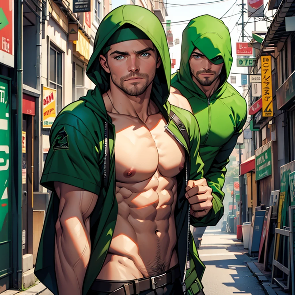 Nsfw, stephen amell as green arrow indecent posing