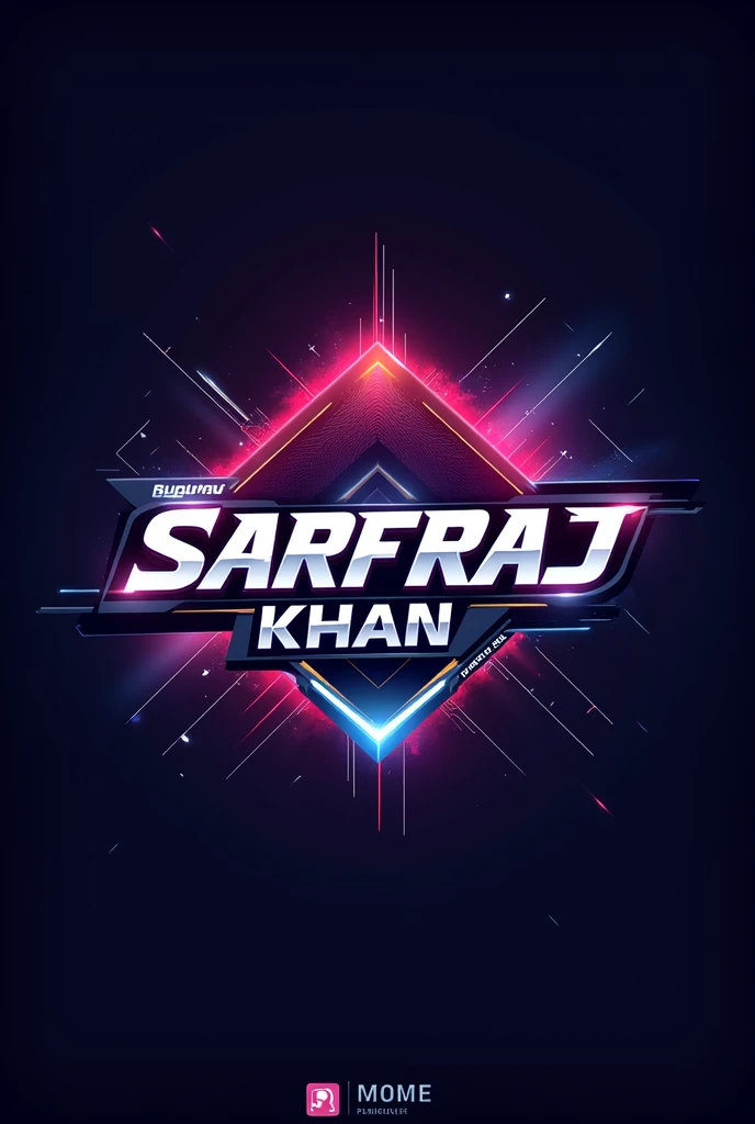 Creat Sarfraj khan names spellings stylish gaming logo with atractive design