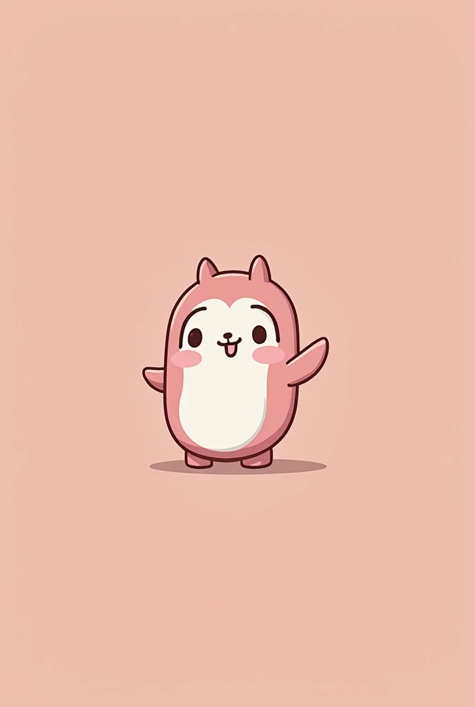 (Most of the backgrounds are cool and pure colors.),Simple little cute cartoon character picture below