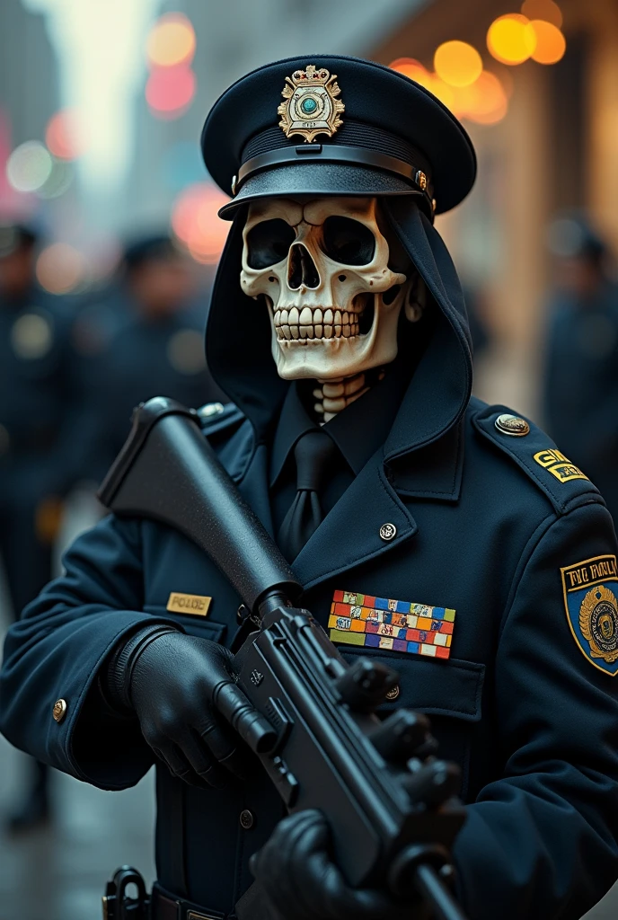 skeleton police