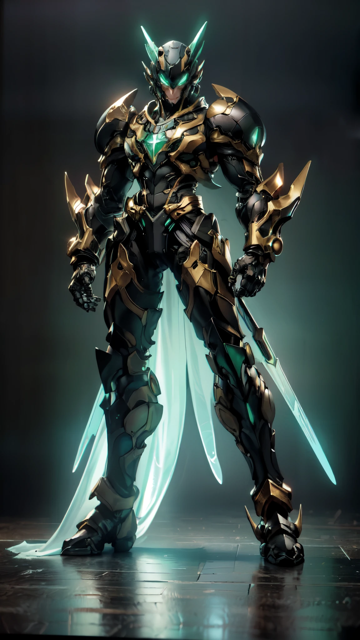 (masterpiece:1.5, best quality:1.5, extremely delicate:1.5, superhero pose:1.5), a man wearing a full-face helmet, a fantasy-style biotech armored combat suit, green eyes, (a composite layered chest armor), fully enclosed shoulder guards, matching arm and leg guards, belt of Neon circuit, (the color scheme is primarily black with green and red accents), the design balances heavy with agility, a high-tech bio-mecha armor, (Armor Concept Inspired by Samurai, stand on the top of a skyscraper in a futuristic sci-fi city), this character embodies a finely crafted fantasy-surreal style armored hero in anime style, exquisite and mature manga art style, (element, plasma, energy, the armor glows), ((male:1.5)), metallic, high definition, highres, ultra-detailed, ultra-fine painting, professional, perfect body proportions, golden ratio, anatomically correct, symmetrical face, extremely detailed eyes and face, high quality eyes, creativity, RAW photo, UHD, 32k, Natural light, cinematic lighting, masterpiece-anatomy-perfect