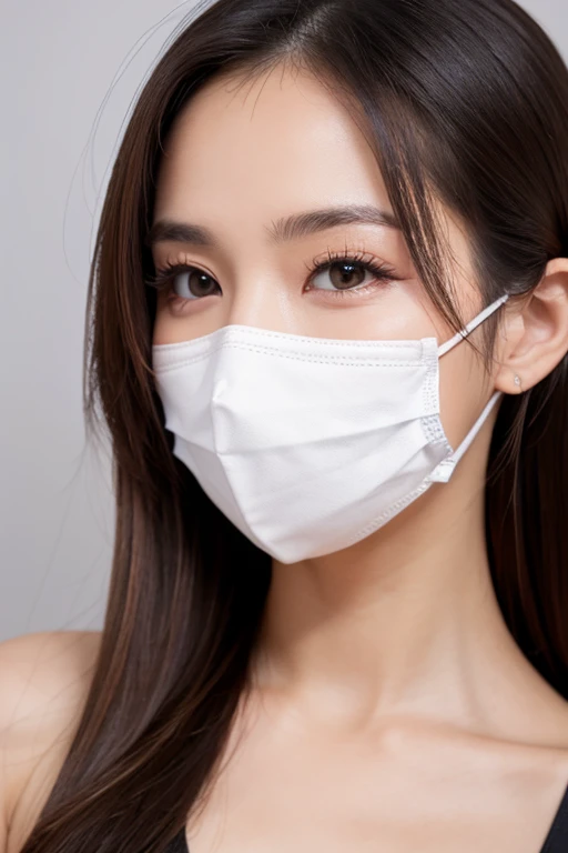 Wearing a face mask for beauty