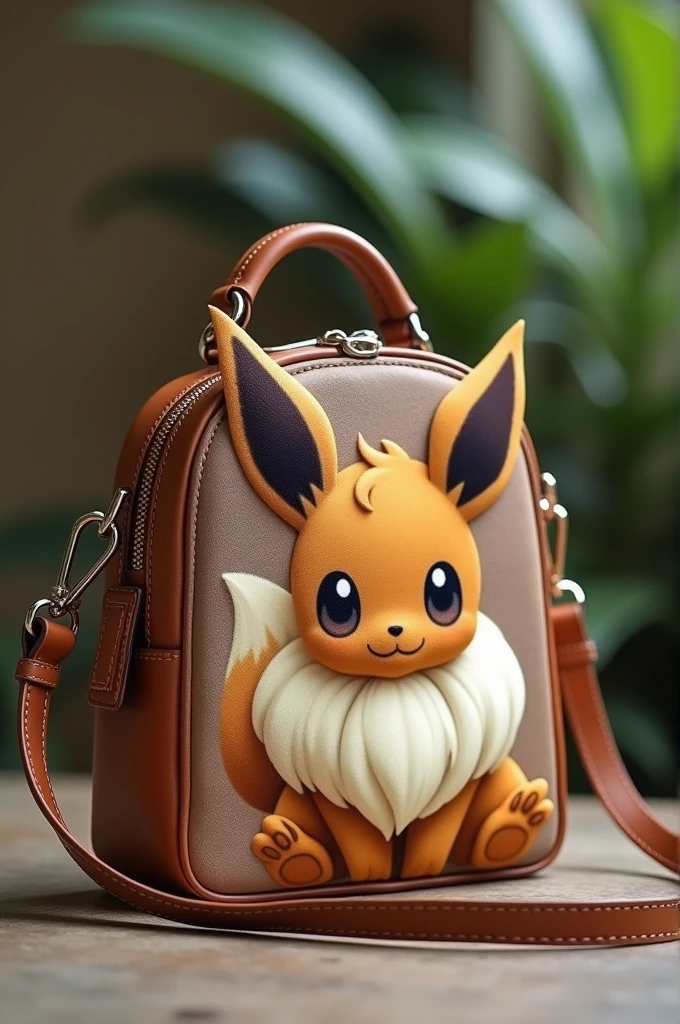 Elegant small bag with eevee from pokemon for teenegers 