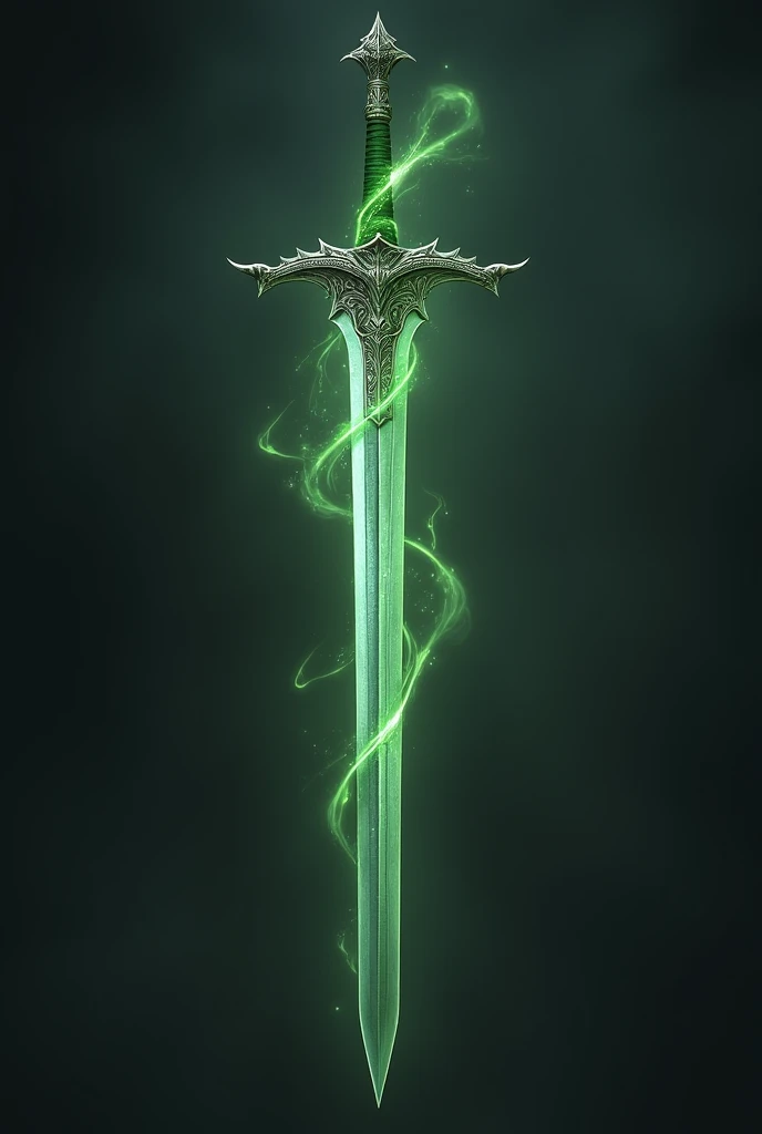 Creates a long, sharp-bladed sword, with a gleaming thread that shines with a faint green glow and guards it with dragon details