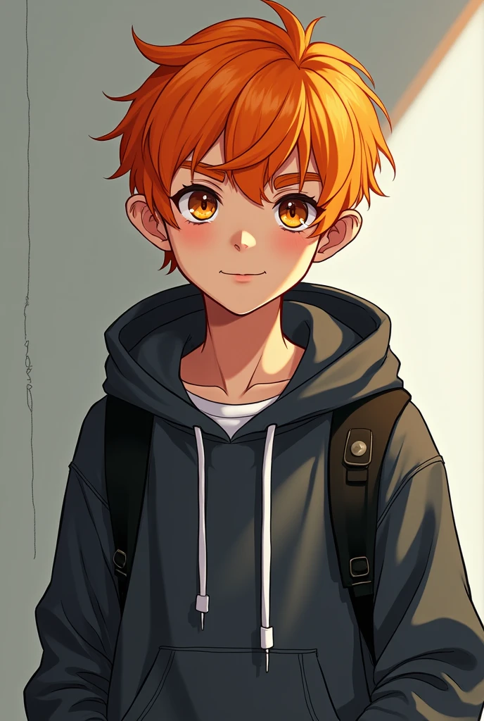 Boy with orange hair cool hoodie
